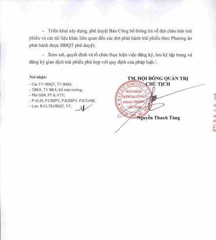 Chi tiết phương án phát hành 10.000 tỷ đồng trái phiếu của Vietcombank