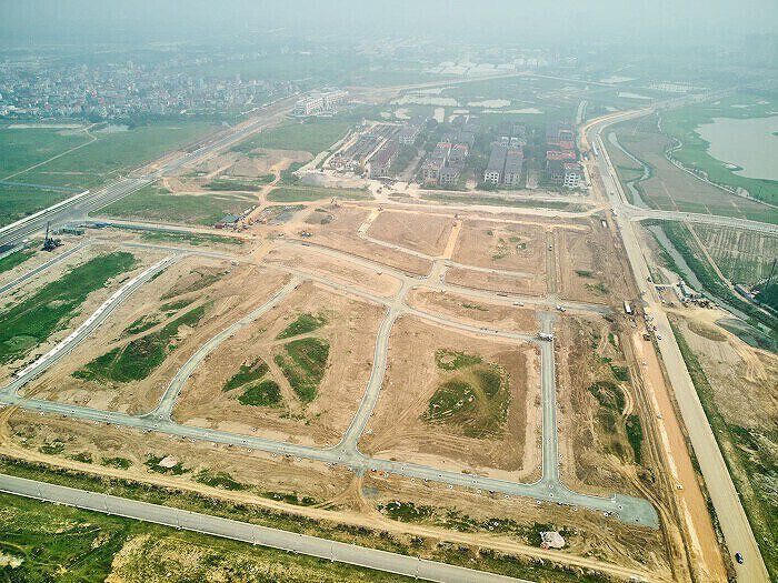 
Khu vực phát triển Khu đô thị Bắc An Khánh&nbsp;(tên thương mại là Splendora hay Mailand Hanoi City, thuộc huyện Hoài Đức cũ; nay là xã Sơn Đồng, TP Hà Nội). (Ảnh:&nbsp;Hoàng Huy).
