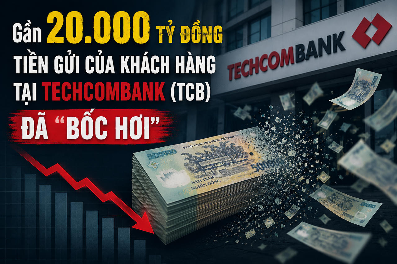 Gần 20.000 tỷ đồng tiền gửi của khách hàng tại Techcombank (TCB) đã “bốc hơi” như thế nào? Điều gì đang diễn ra tại nhà băng này?
