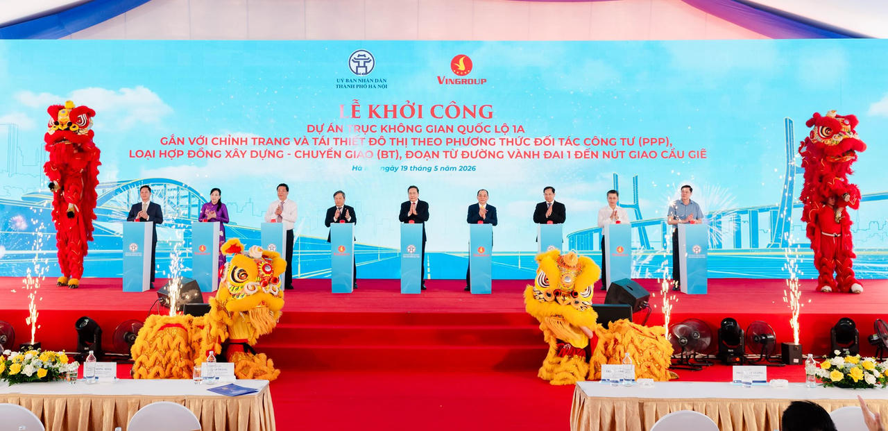 VinGroup khởi công mở rộng Quốc lộ 1A đoạn Kim Liên - Cầu Giẽ lên 16 làn xe