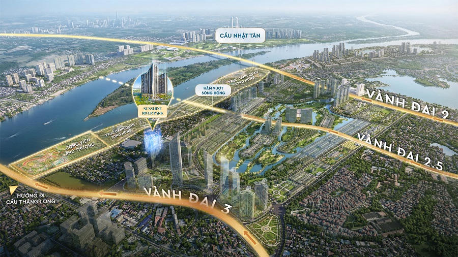 Sunshine River Park ở mặt tiền trục đại lộ sông Hồng 11.400ha