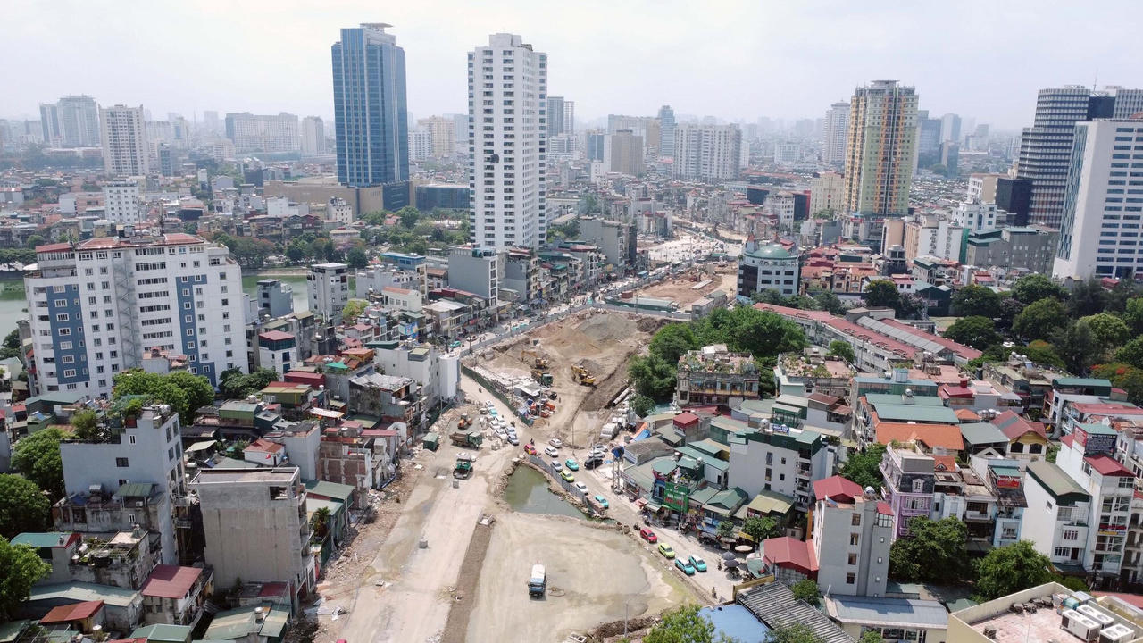 Vành đai 1 Hoàng Cầu – Voi Phục tăng tốc thi công, hướng tới 2026