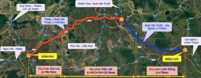 Đề xuất xây cao tốc Pleiku - Buôn Ma Thuột - Gia Nghĩa trước năm 2030