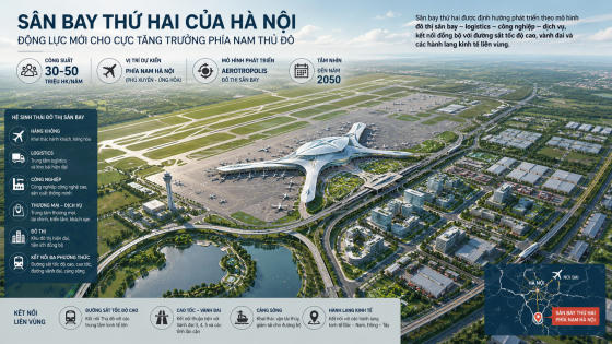 Sân bay thứ 2 Hà Nội: Phía Nam có thể thành cực tăng trưởng mới?