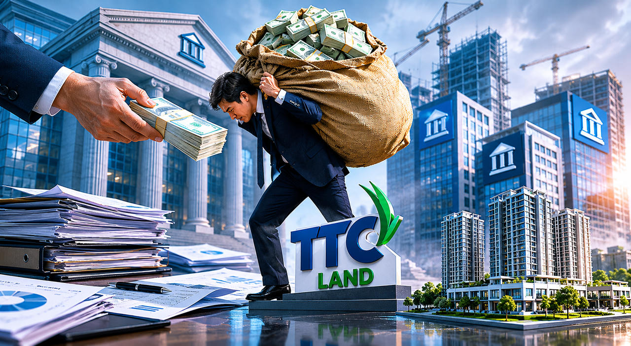 Đằng sau cú "nhảy vọt" lợi nhuận của TTC Land, nhưng dòng tiền âm nặng hơn 650 tỷ, liên tục phải thế chấp bất động sản để vay vốn