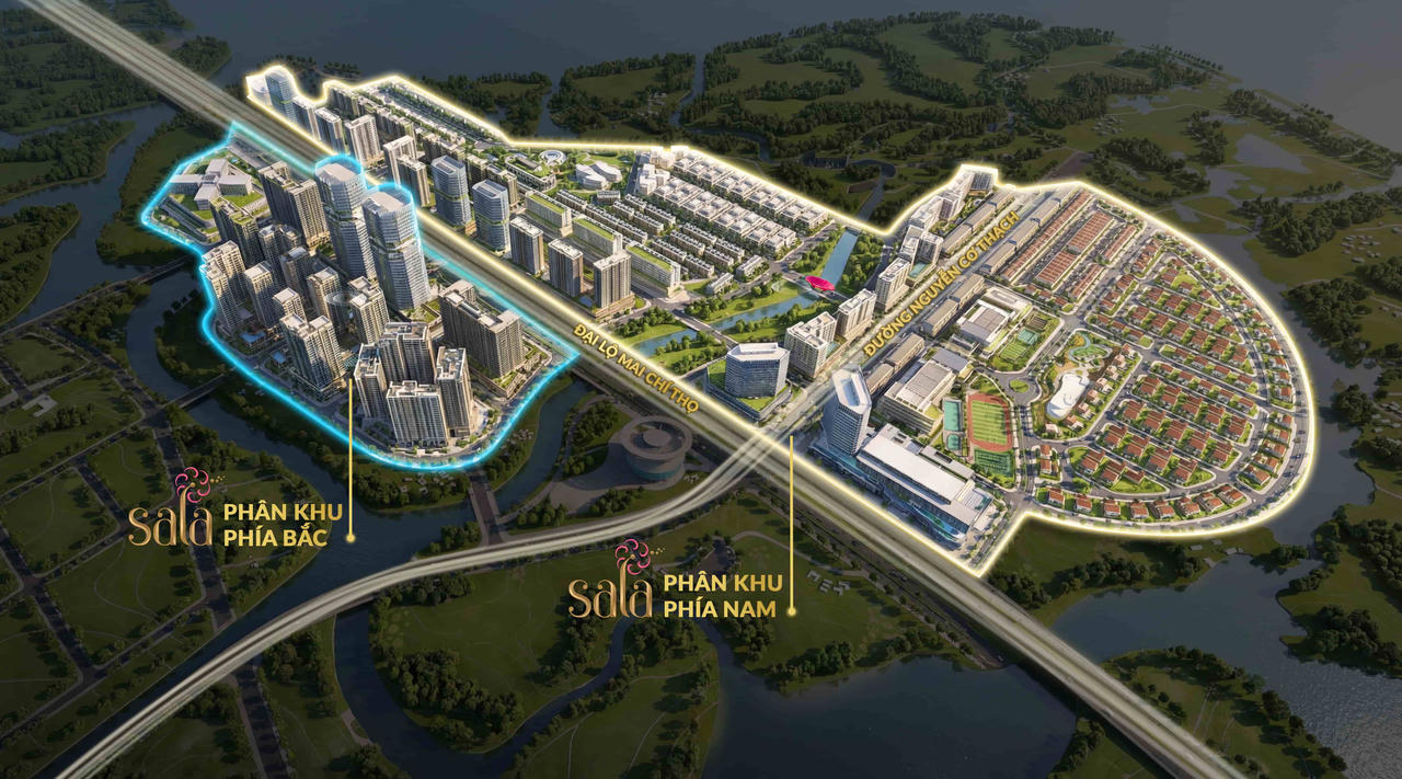 Phối cảnh tổng thể Khu đô thị Sala (Nguồn ảnh: THACO)