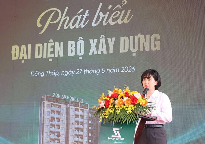 Bà Nguyễn Thị Hoài Thu, Phó Vụ trưởng, Phó Văn phòng Thường trực Ban chỉ đạo Trung ương về chính sách nhà ở và thị trường bất động sản, thuộc Bộ Xây dựng.