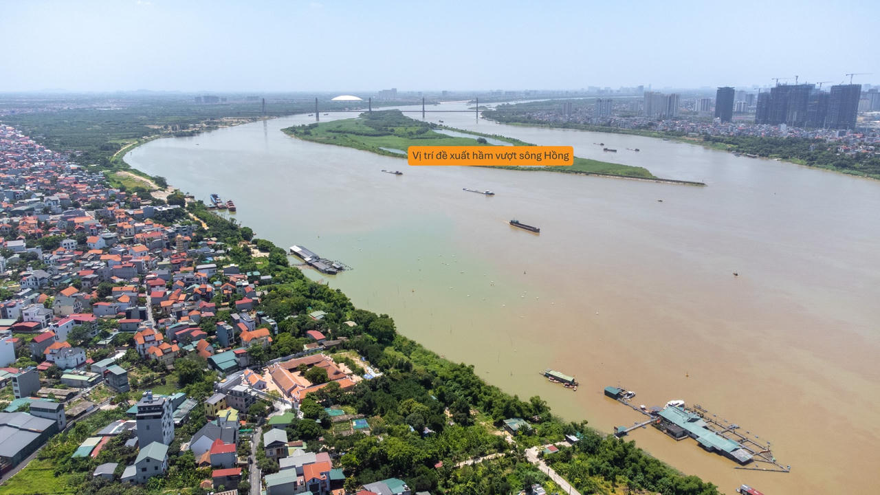 Khu vực quy hoạch cụm công viên 400ha Trục cảnh quan sông Hồng ở bãi sông Tam Xá (gần cầu Thăng Long)