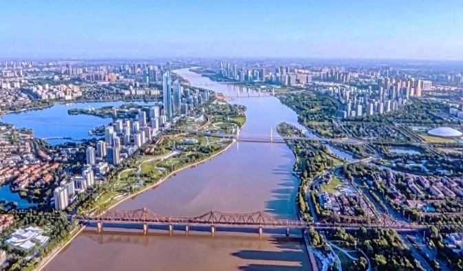 Phối cảnh dự án trục đại lộ cảnh quan sông Hồng đoạn qua khu vực nội đô.