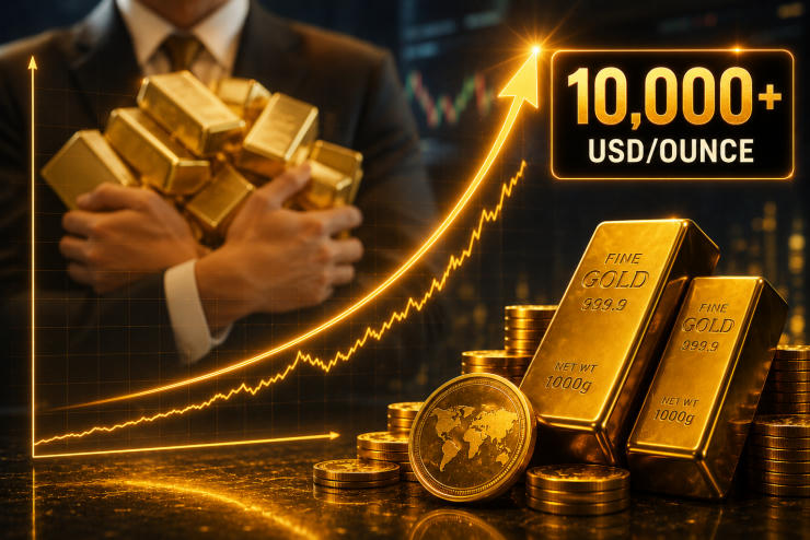 Giá vàng được dự báo có thể đạt 10.000 USD