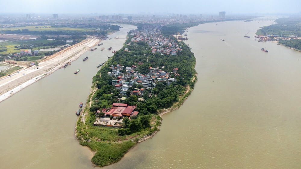 Cụm công viên bãi sông Ngọc Thụy Trục cảnh quan sông Hồng rộng hơn 105 ha, vốn đầu tư 23.000 tỷ