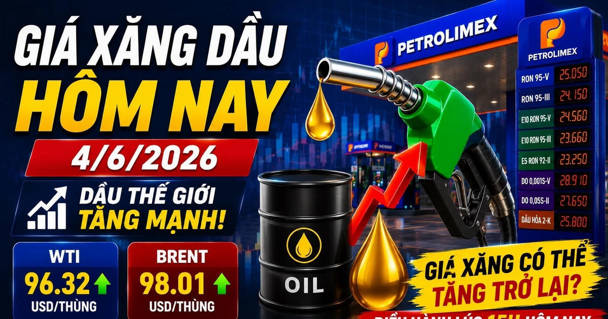 Giá xăng dầu hôm nay 4/6: Dầu WTI,  Brent bật tăng mạnh, xăng trong nước chờ điều chỉnh vào 15h