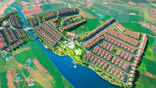 Phối cảnh dự án Khu dân cư nông thôn kiểu mẫu Đamb'ri. Nguồn: DECOFI