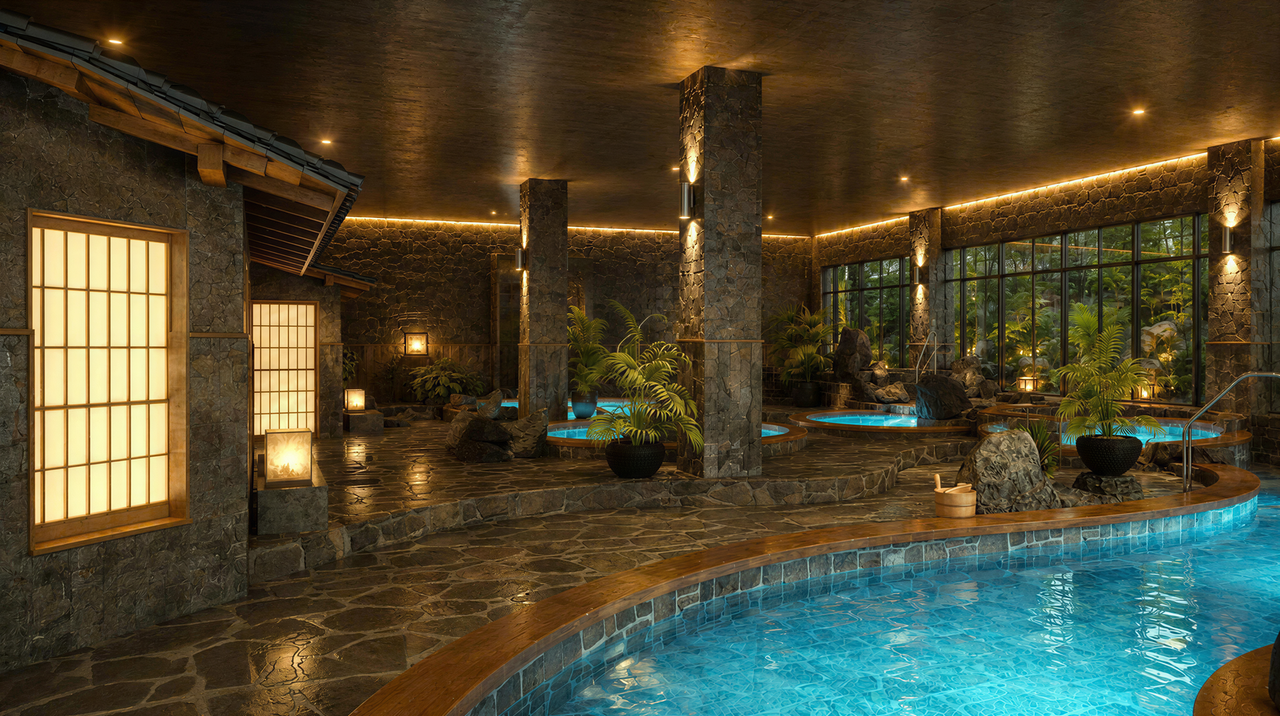 Sun Festo Town là tổ hợp cao tầng onsen đầu tiên xuất hiện tại Quảng Ninh. Ảnh minh họa: Sun Property.