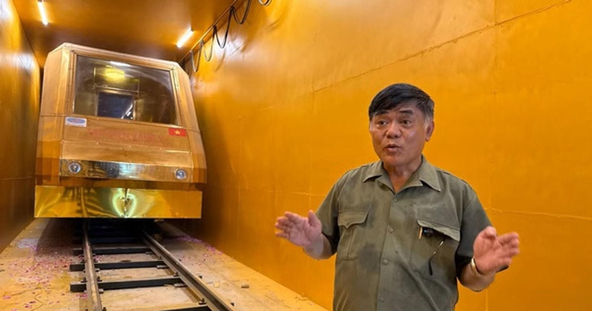 Đại gia BĐS Đường bia chạy thử tàu điện dát vàng không người lái đầu tiên ở Hà Nội