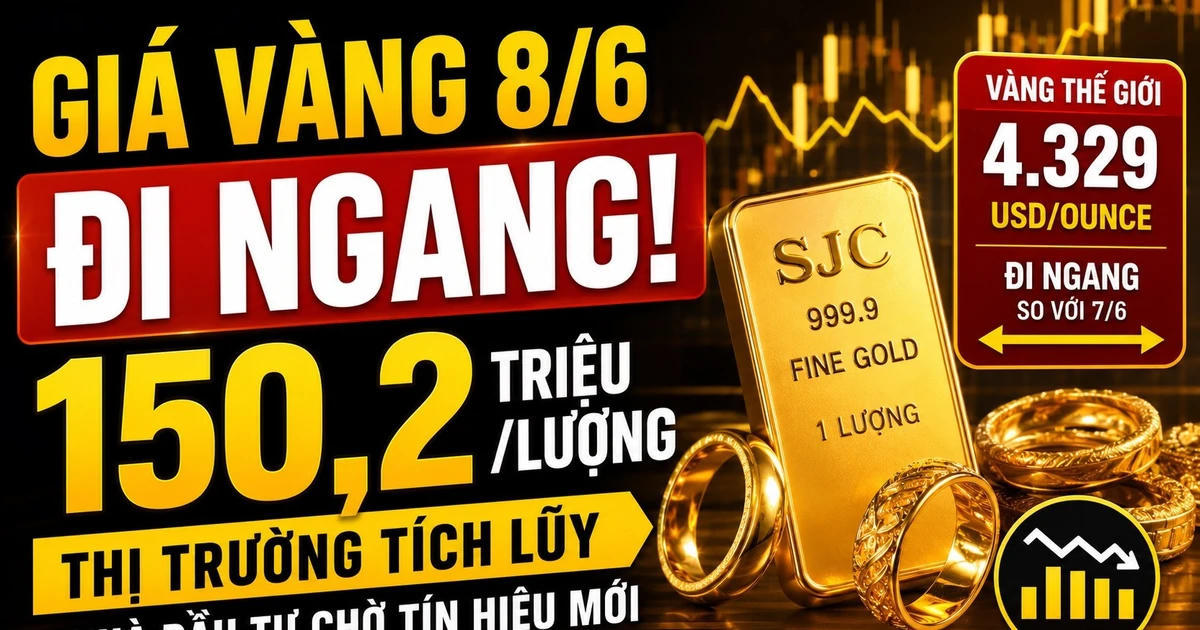 Giá vàng hôm nay (sáng 8/6): SJC giữ 150,2 triệu đồng/lượng