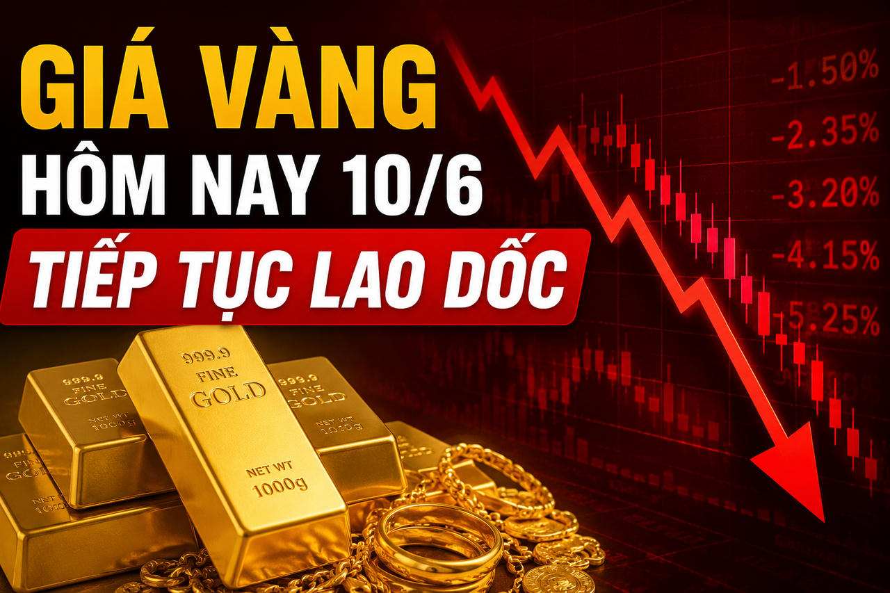 Giá vàng hôm nay sáng 10/6: Biến động dữ dội, giảm cực mạnh