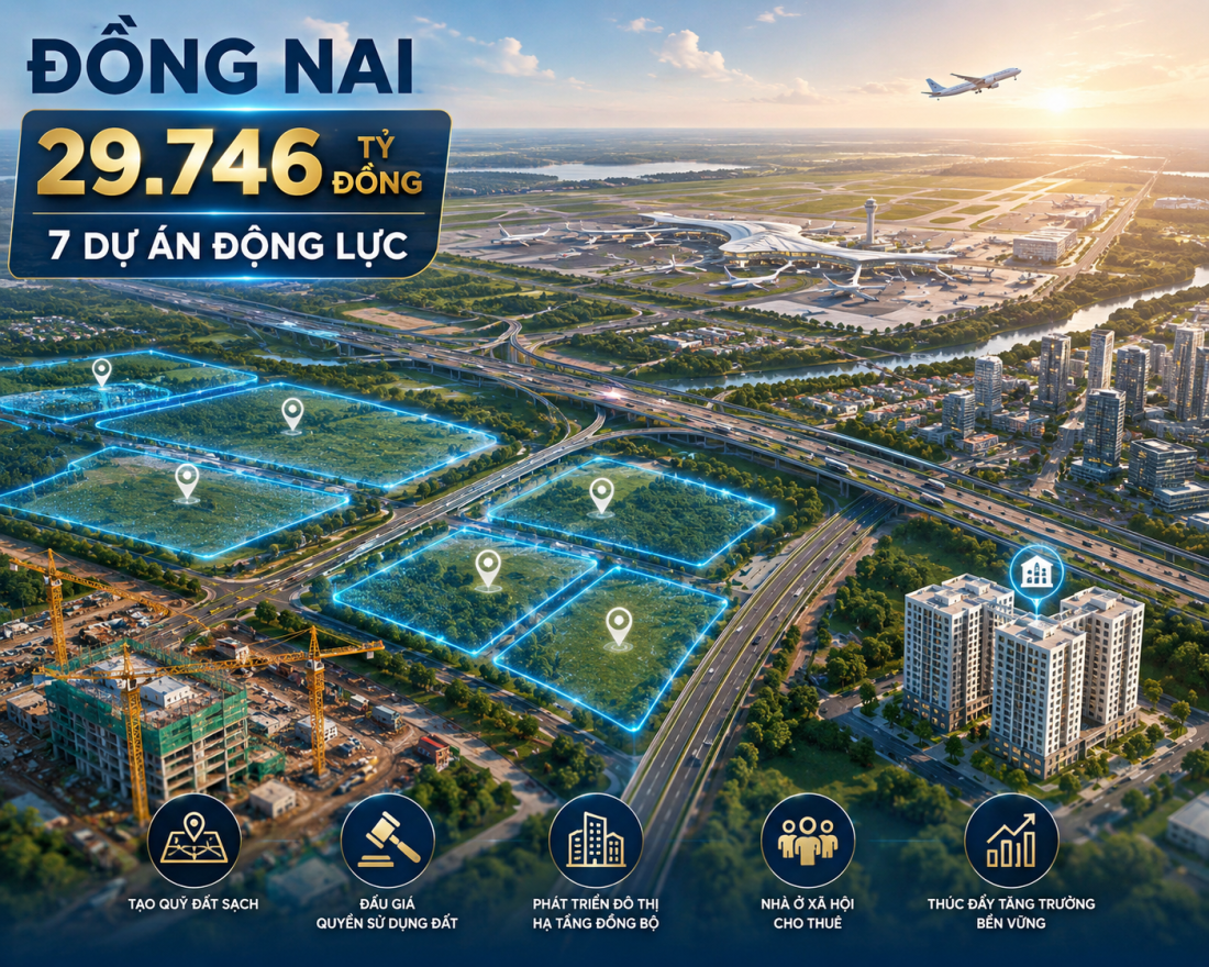 Phê duyệt 7 dự án gần 30.000 tỷ, bất động sản Đồng Nai tăng tốc