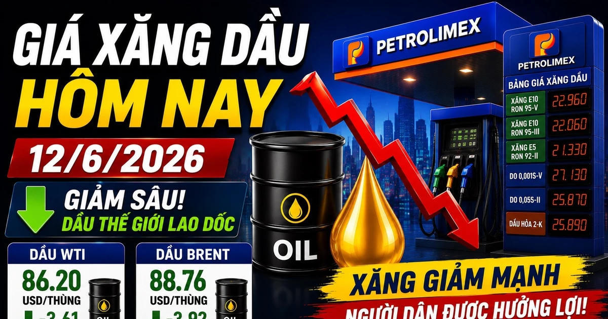 Chốt giá xăng dầu hôm nay 12/6: Đồng loạt giảm sâu, giá dầu lao dốc