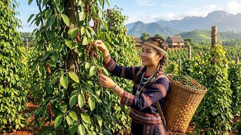 Chốt giá hồ tiêu hôm nay 17/6/2026: Đắk Lắk, Đắk Nông giữ mức cao nhất
