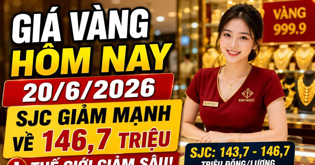 Giá vàng hôm nay 20/6: SJC giảm mạnh
