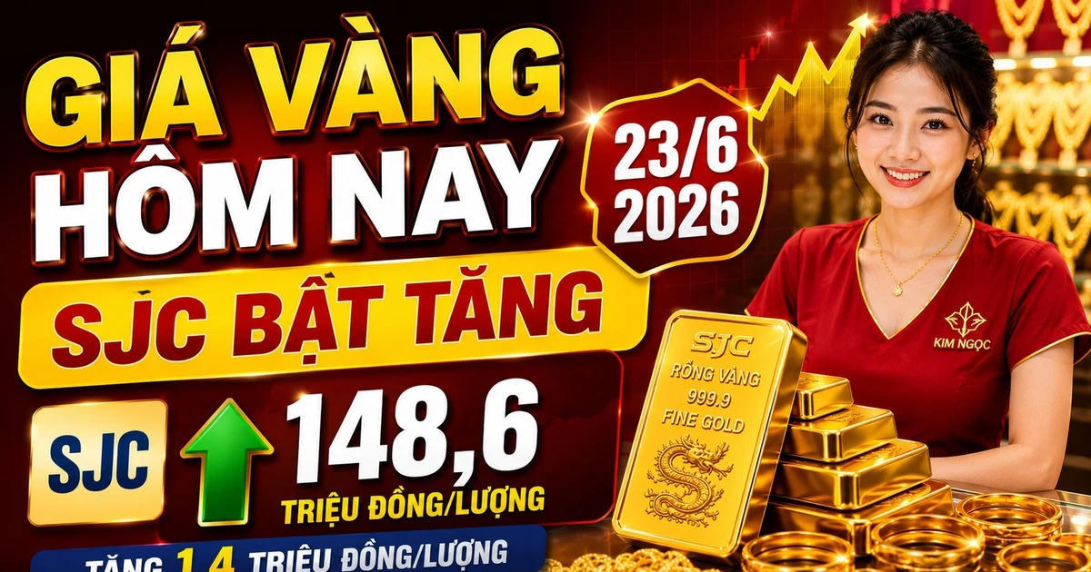 Giá vàng hôm nay (sáng 23/6): SJC lên 148,6 triệu đồng/lượng