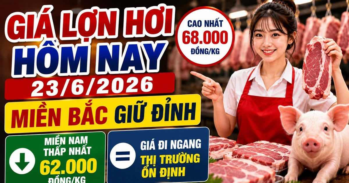Giá lợn hơi hôm nay 23/6: Miền Bắc 68.000 đồng/kg, miền Nam 62.000 đồng/kg