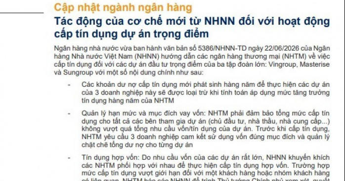 VNDirect: Bơm vốn cho 18 siêu dự án của Vingroup, Sun Group, Masterise: Ngân hàng nào hưởng lợi?