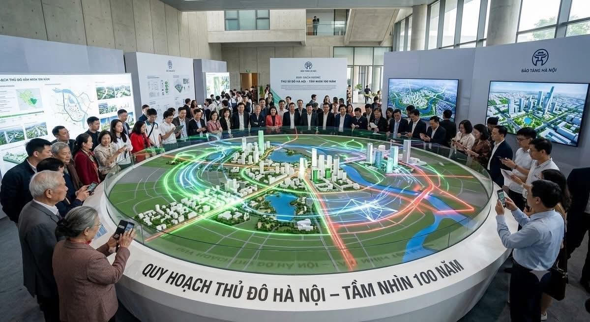 Hôm nay chính thức công bố quy hoạch Hà Nội 100 năm, sa bàn trưng bày tại Bảo tàng Hà Nội