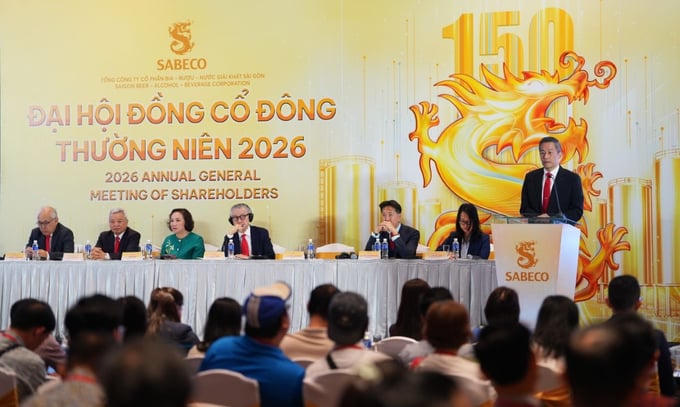Đại hội đồng cổ đông phiên hợp thường niên 2026 của Sabeco đã thông qua phương án trả cổ tức 2025 và kế hoạch 2026 là 50%/mệnh giá.