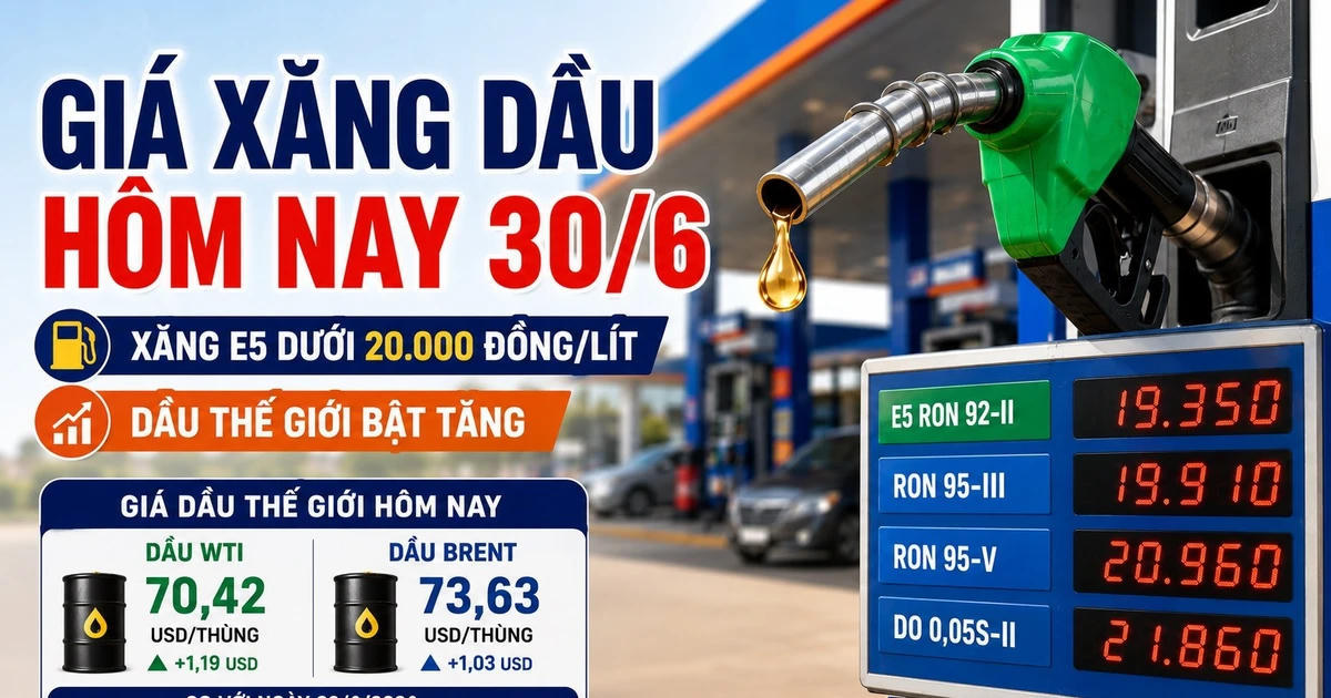 Giá xăng dầu hôm nay 30/6: Xăng E5 dưới 20.000 đồng/lít