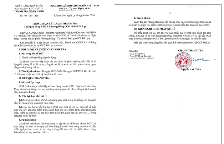 “Báo động đỏ” với chất lượng tài sản tại OCB: Tăng trưởng tín dụng “bé hạt tiêu” nhưng nợ xấu thì “phình to”, một chi nhánh vừa bị thanh tra
