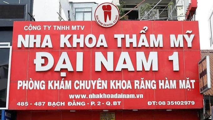 Trụ sở chính của Nha khoa thẩm mỹ Đại Nam tại số 485-487 Bạch Đằng, phường Gia Định.