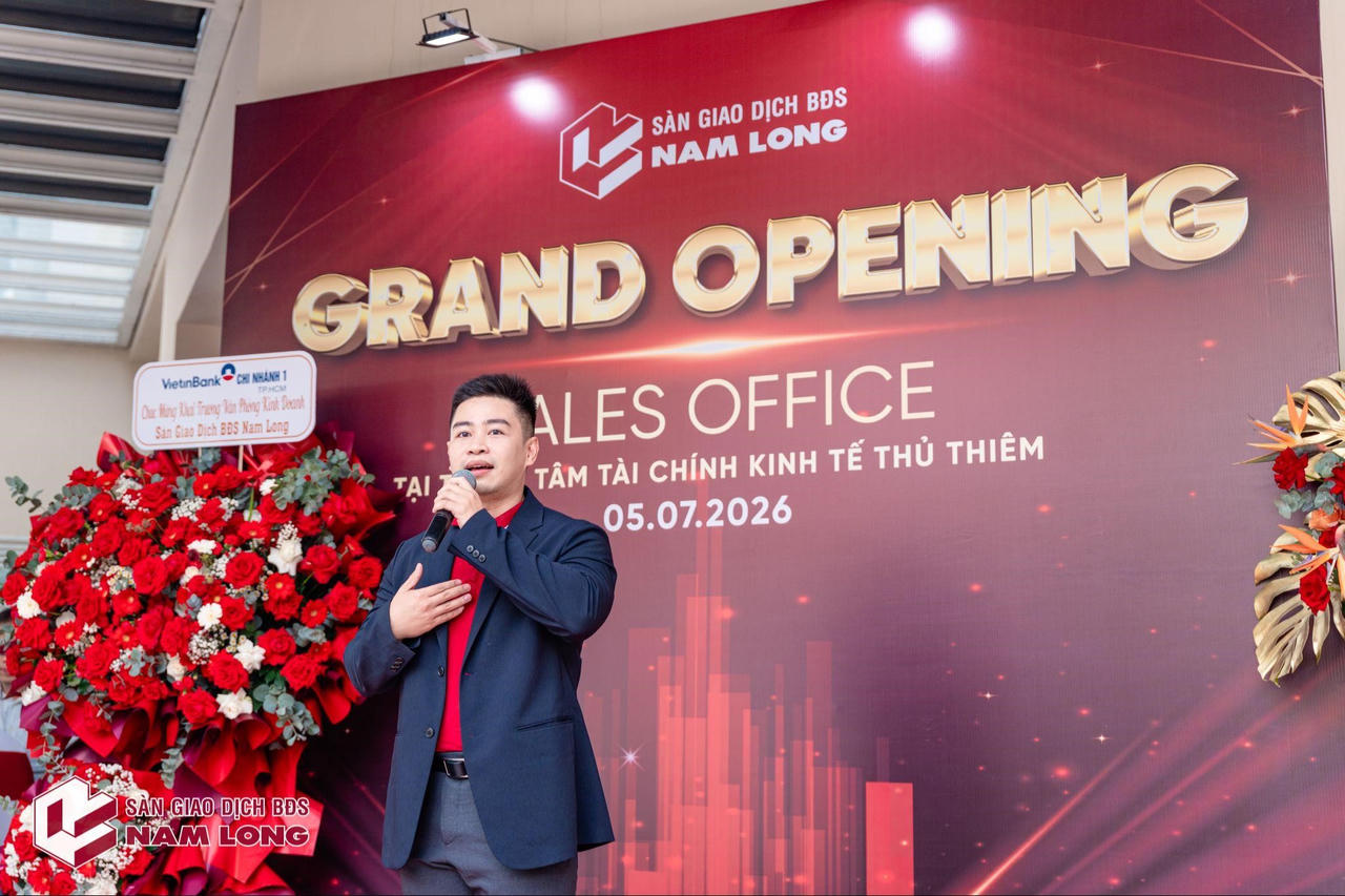 Ông Lương Anh Tú, Giám đốc Sàn Giao dịch Bất động sản Nam Long, phát biểu tại sự kiện.