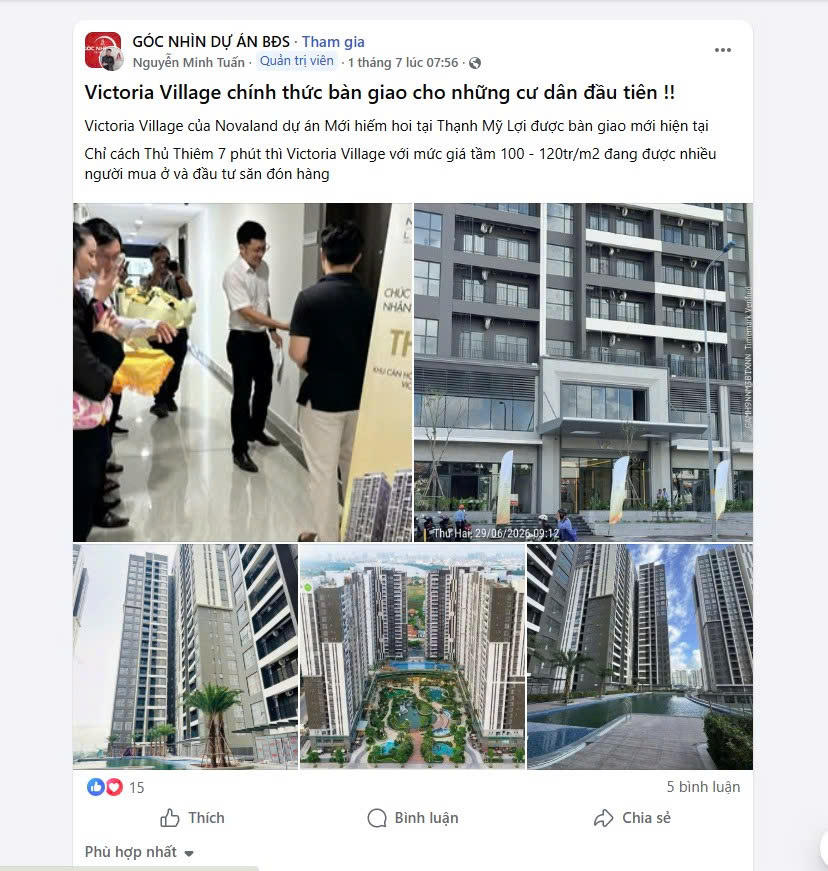 Ảnh chụp màn hình Facebook