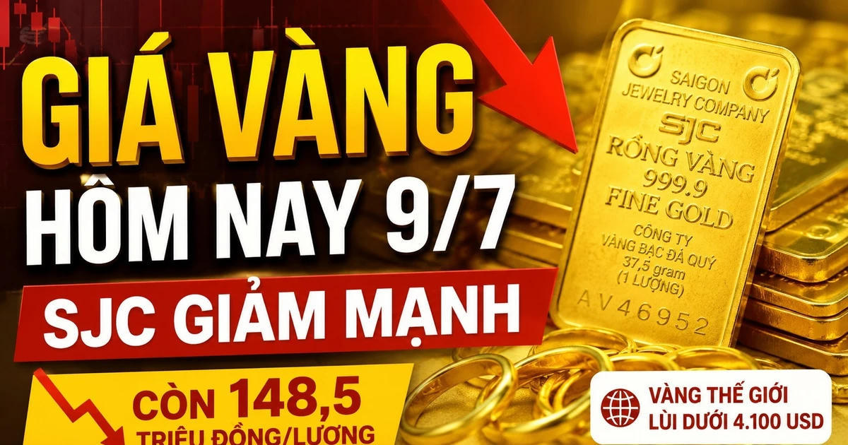 Giá vàng hôm nay sáng 9/7: SJC lùi về 148,5 triệu đồng/lượng