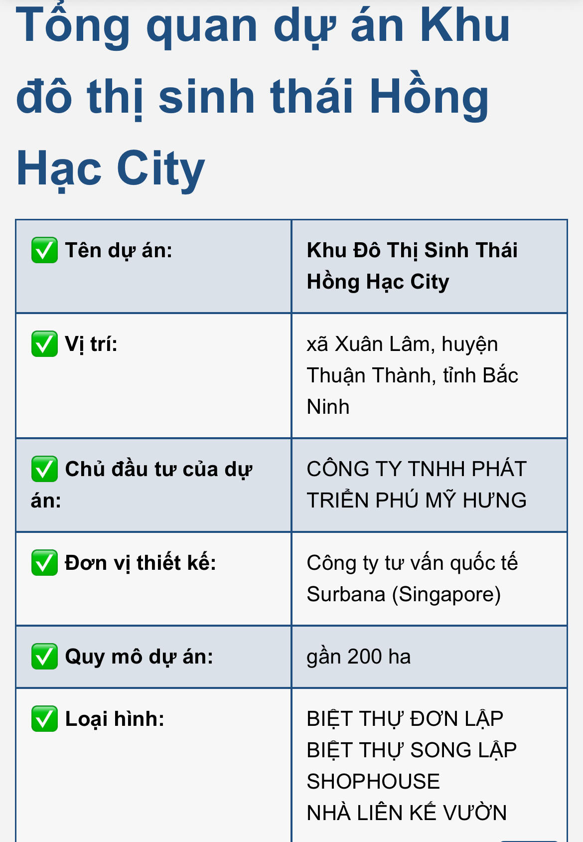 Bắc Ninh: Hồng Hạc City của Phú Mỹ Hưng được bán tối đa 872 căn cho người nước ngoài