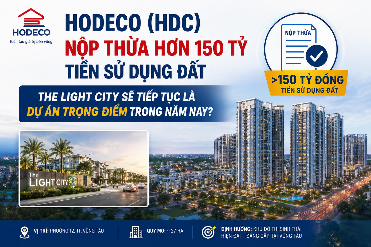 Hodeco (HDC) nộp thừa hơn 150 tỷ tiền sử dụng đất, The Light City sẽ tiếp tục là dự án trọng điểm trong năm nay?

