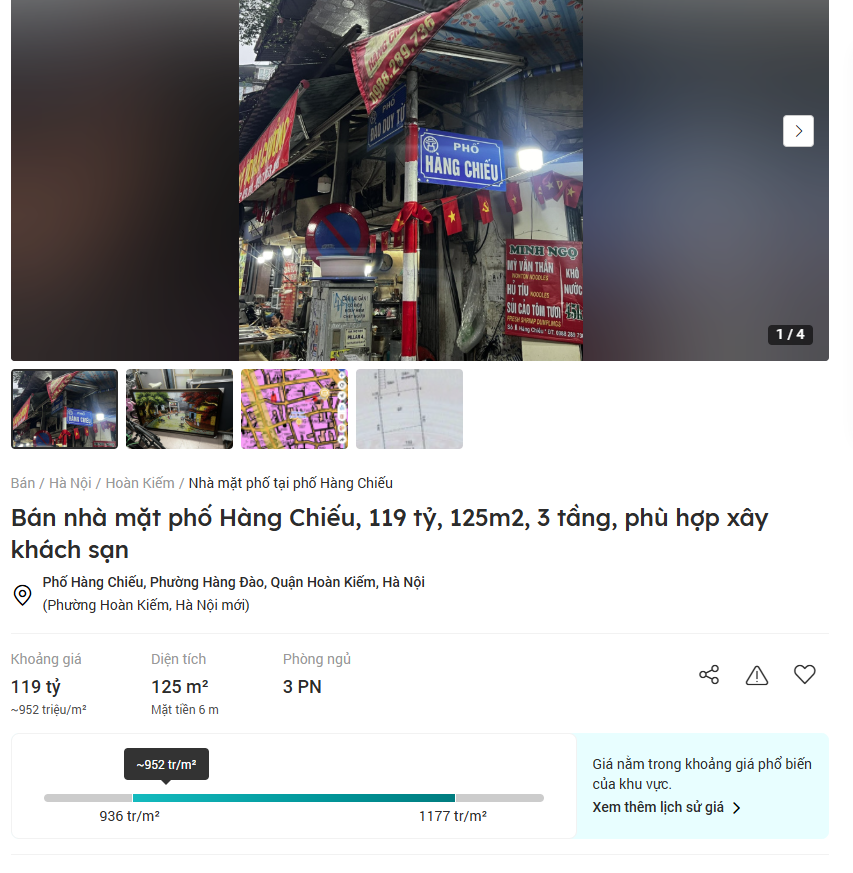 Nhà phố cổ được rao bán “rầm rộ”, nhiều căn dưới 1 tỷ đồng/m2