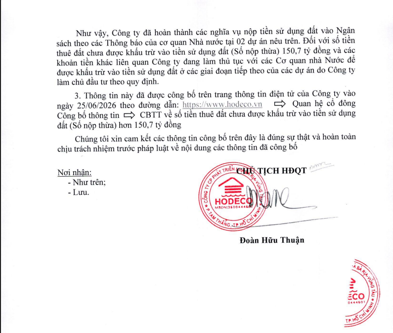 Hodeco (HDC) nộp thừa hơn 150 tỷ tiền sử dụng đất, The Light City sẽ tiếp tục là dự án trọng điểm trong năm nay?

