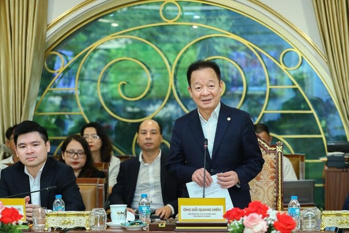 Nhà sáng lập, Chủ tịch Điều hành T&T Group Đỗ Quang Hiển phát biểu tại sự kiện.