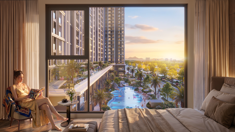 Căn hộ Dyhome - điểm nhấn mới tại Beachtro Tower. Ảnh phối cảnh: Sun Property