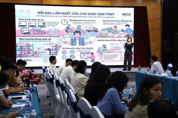 Bà Nguyễn Thị Hải Yến, Giám đốc Trung tâm Kinh doanh, Khối Giải pháp Bán lẻ Tập đoàn MISA.