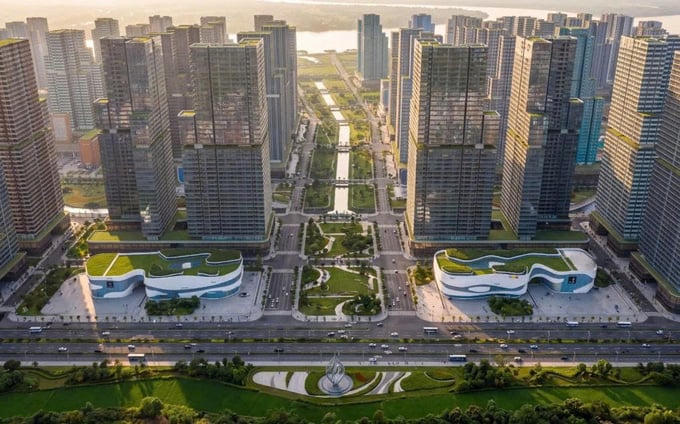 Phối cảnh tổng thể Khu đô thị phường Lĩnh Nam. Ảnh: Chủ đầu tư cung cấp.