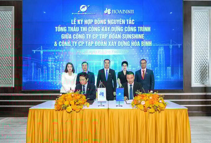 Tập đoàn Xây dựng Hoà Bình và Sunshine ký hợp đồng trị giá 30.000 tỷ đồng