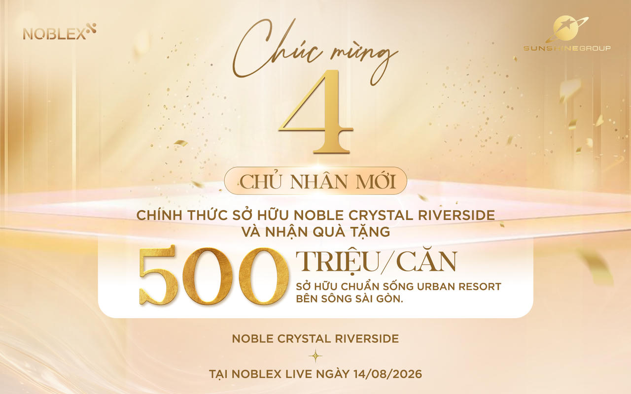 Gần 100% giỏ hàng “chốt deal” trên sóng livestream, quỹ căn đẹp tại Noble Crystal Riverside đang thu hẹp từng ngày Gần 100% giỏ hàng “chốt deal” trên sóng livestream, quỹ căn đẹp tại Noble Crystal Riverside đang thu hẹp từng ngày