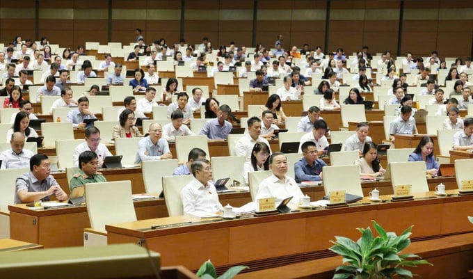 Tổng Bí thư, Chủ tịch nước Tô Lâm và Thủ tướng Lê Minh Hưng dự phiên họp sáng 19-8 - Ảnh: Tuổi trẻ.