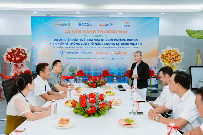 Dự án điện mặt trời mái nhà tại Sedo Vinako vừa được vận hành thương mại.