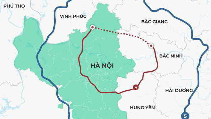 Hơn 288.000 tỷ đồng làm đường Vành đai 5 Vùng Thủ đô