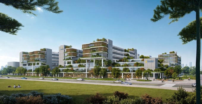 3. Phối cảnh mặt tiền bệnh viện